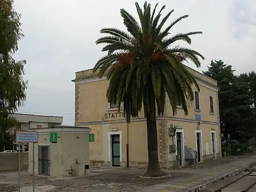Boxy two-story building