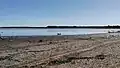 Quitzdorf reservoir while half-drained