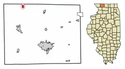 Location of Winslow in Stephenson County, Illinois.