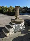 These steps in front of the building are listed
