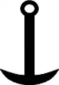 Stockless anchor cross
