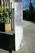 The Stone Installation by Jeremy Clarke and Emily Young. Side view