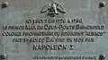 Plaque for Maximilian I Joseph of Bavaria