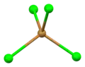 Tetrahedral coordination geometry of bromine number 3