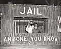 Jail, Students in a mock jail cell at Frontier Fiesta.
