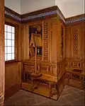 Overview of room showing intarsia