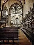 Chancel to nave view.