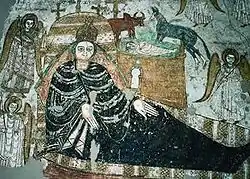 The Birth of Jesus - fresco in the Cathedral (Sudan National Museum in Khartoum)