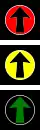 S-3c "directional traffic light with signals for driving straight ahead"