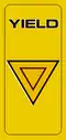 Yield signs are yellow.