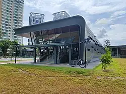 The station entrance on ground level