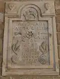 Plaque of remembrance at the Geistermühle House