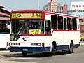 Fuso MK117JL bus chassis with 6D16 engine in Taiwan.