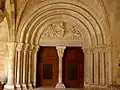Romanesque trumeau at the Tarragona Cathedral