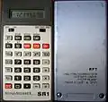 Pocket calculator SR1 (&nbsp;Schulrechner 1; VEB Mikroelektronik "Wilhelm Pieck" Mühlhausen, 1984)