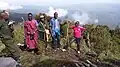 Hiking on mount Muhabura