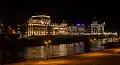 Night view of the museum and the National Theater