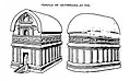 Reconstitution of the original Buddhist apsidal temple.