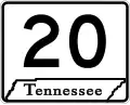 State Route 20 marker
