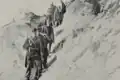 Austro-Hungarian forces heading from Lovćen to Cetinje