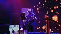 Cerejo performing with his band, live at the Festival of Arunachal Pradesh, 2018