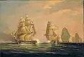 The First Naval Action in the War of 1812 by William John Huggins, 1816