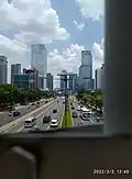 The whole part of the road is riven by the Jakarta Inner Ring Road.