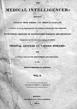 1823 Boston Medical Intelligencer