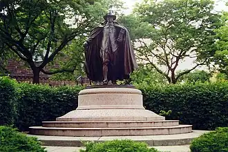 The Puritan statue of pioneer Samuel Chapin