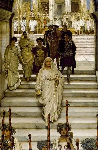 19th century painting of the triumph of Titus