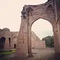 The north east corner, in need of restoration