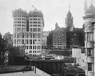 Construction of the Hall of Records, c. 1920