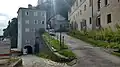 The road to the gate of Nonnberg Abbey