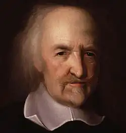 Oil painting of a bearded man with thin gray hair