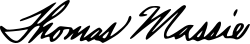 Signature of U.S. Representative Thomas Massie