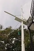 The flagpole.