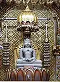 The famous idol of Chandraprabhu at Tijara