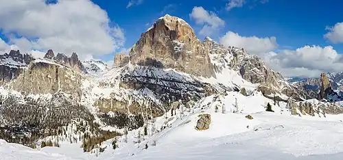 Image 6South face of the Tofana di Rozes in the Parco naturale regionale delle Dolomiti d'Ampezzo