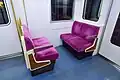 A transverse seating bay at the end of a prototype car, September 2017