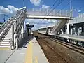 A view of the platforms and tracks.
