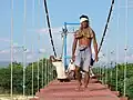 Bridgedeck with checkered steel plates