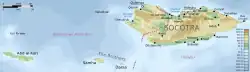 Topographic map of the districts of Socotra