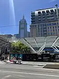 Glass canopy under construction, 2025.