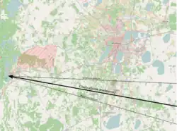 The meteor's path relative to ground