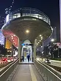 The entrance to the new north building, 2023