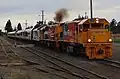 DFB7241 and DXC5270 departing Springfield with the TranzAlpine.