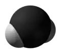 Space filling model of triplet methylene