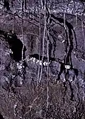 Tubular lava stalactites