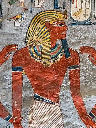 Ramesses I wearing a nemes, KV16, Valley of the Kings c. 1292&nbsp;– c. 1290&nbsp;BCE