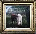 Two Cows at the Wappinger Creek, by C. M. Clowes, 1882. Typical subject and style.